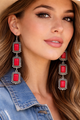 Red western earrings