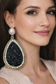 Black western style earrings